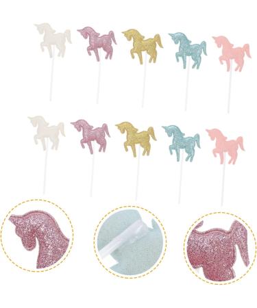 Artibetter 10pcs Unicorn Plugin Glitter Rainbow Cupcake Toppers Sequin Cupcake Toppers Cupcake Topper Sticks Dessert Letter Topper Dessert Picks Party Dessert Rabbit Head Cloth Baby Paper Cup - Buy Online on GoSupps.com