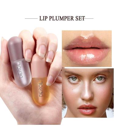 MyShell 2PC Lip Plumper Set | Natural Lip Gloss & Enhancer for Fuller Lips | Day & Night Care Serum - Buy Online on GoSupps.com