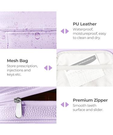 Cute Pill Organizer 3 Times a Day - Large 7 Day Pill Box for Women Portable Purple Case with Bag for Vitamins & Medications - Buy Online on GoSupps.com