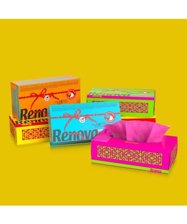 Renova Blue Facial Tissues - 80 Count | Soft & Absorbent for Sensitive Skin | International Shipping Available - Buy Online on GoSupps.com