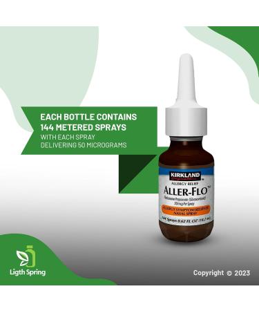 Aller-Flo Fluticasone Propionate Nasal Allergy Spray - 50 mcg (3 Bottles 432 Sprays) + Exclusive Vitamins & Minerals | Buy Internationally - Buy Online on GoSupps.com