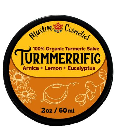 Muslim Cosmetics Organic Turmeric salve | Arnica & White Turmeric balm | Ginger + Lemon + Eucalyptus rub | Moisturizer|| Made in Canada Turmmerrific 2oz