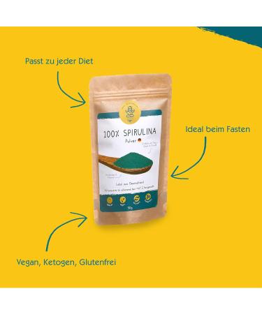 100% Organic Algae Spirulina Powder | Gluten-Free Nutritional Supplement from Germany | Ideal for Athletes & Weight Loss | 100g - Buy Online on GoSupps.com