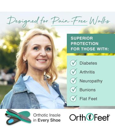 Orthofeet Women's Diabetic Shoes - Proven Comfort & Protection with Arch Support and Cushioning - Springfield 8 Wide Black - Buy Online on GoSupps.com