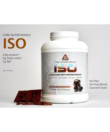 Core Nutritionals ISO Whey Protein Isolate - 100% Micro Filtered Zero Artificial Fillers 25g Protein per Serving 80 Servings - Chocolate Decadence - Buy Online on GoSupps.com