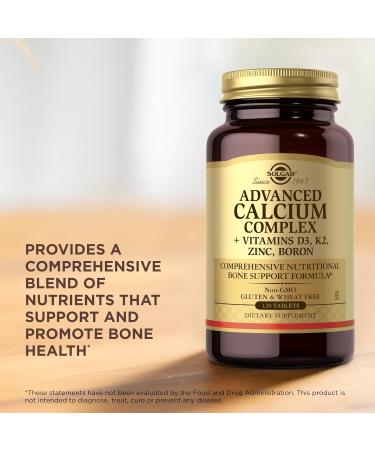 Solgar Advanced Calcium Complex with Vitamins D3  K2  and Zinc - 240 Capsules (2 Pack) - Buy Online on GoSupps.com