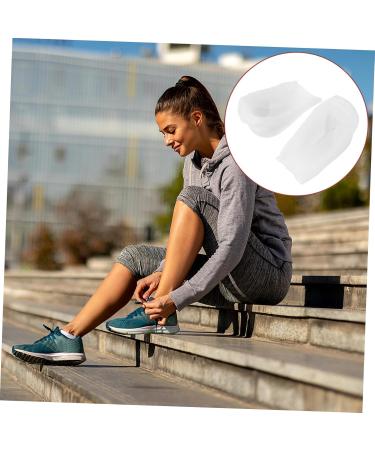 Practical Silicone Heel Lift Inserts - Size 8 White Shoe Pads for Comfort & Support | Shop Internationally - Buy Online on GoSupps.com