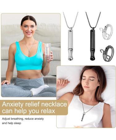 DMNQ 4-Piece Breathing Half Chain Set | Smoke Cessation Aids - 2PC Spinning Ring & 2PC Smoke Chains | Anxiety Relief & Relaxation Tools (Steel Color Black) - Buy Online on GoSupps.com