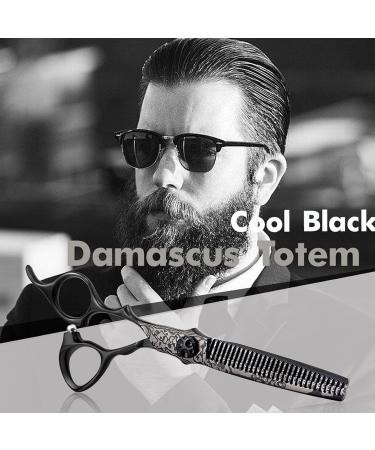 Purplebird 6-Inch Hair Scissors | Sharp Japanese 440C Hairdressing Shears for Men & Women | Effilier Scissors with Damascus Design - Buy Online on GoSupps.com