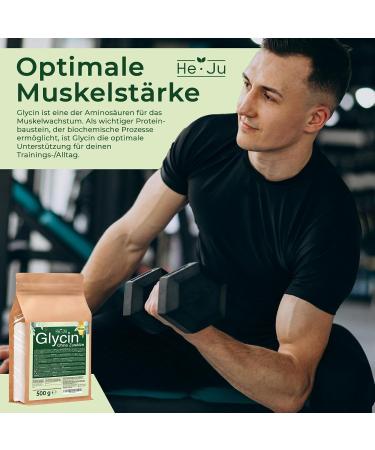 Buy 100% Pure Glycin Powder 500g - Vegan Additive-Free 165 Portions | Premium Quality Amino Acid - Buy Online on GoSupps.com