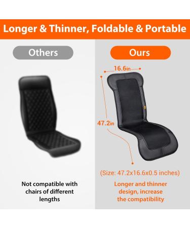 Heated PU Leather Seat Cover for Circulation & Fatigue Relief - Buy Online on GoSupps.com