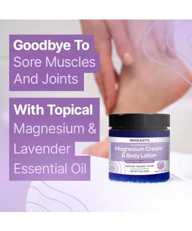 MIGRASTIL Nighttime Lavender Magnesium Cream & Body Lotion and Cooling Magnesium Cream Bundle - Buy Online on GoSupps.com