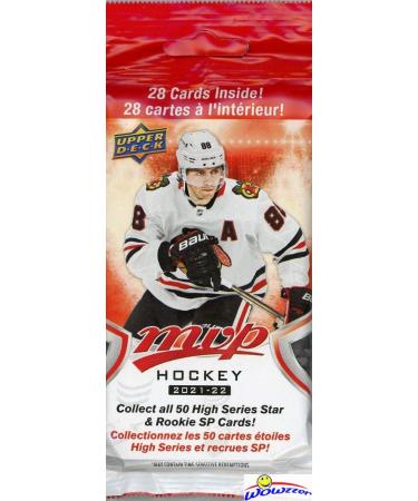 2021/22 Upper Deck MVP NHL Hockey AWESOME Factory Sealed JUMBO FAT PACK with 28 Cards including One HIGH SERIES & ROOKIE SHORT PRINT! Your Brand New 2021/22 Hockey Collection Starts Here! WOWZZER!