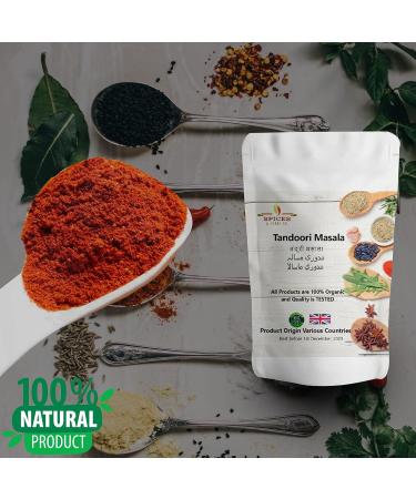 Tandoori Masala Powder Premium Quality - Versatile Blend for Meat, Chicken, and Vegetables | Spices&herbsuk 100g - Buy Online on GoSupps.com