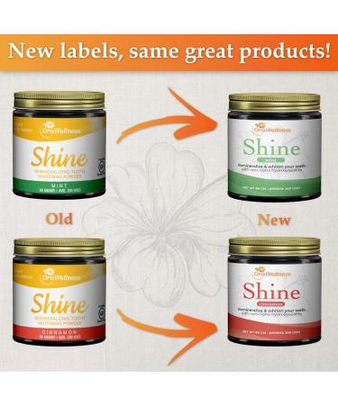 OraWellness Shine Natural Teeth Whitening Powder with Hydroxyapatite - Stain Remover and Polisher - Fresh Mint - Buy Online on GoSupps.com