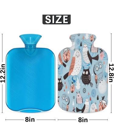 2L Hot Water Bottle | Pain Relief Owl & Strawberry Pattern | PVC Ice & Warm-Up Bags for Menstrual Cramps & Therapy - Buy Online on GoSupps.com