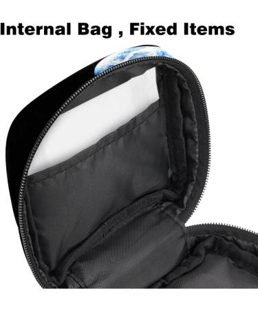 Outer Space Black Women's Napkin Storage Bag | Portable Period Pocket for Teens & Girls | Menstrual Cup & Breastfeeding Holder - Buy Online on GoSupps.com