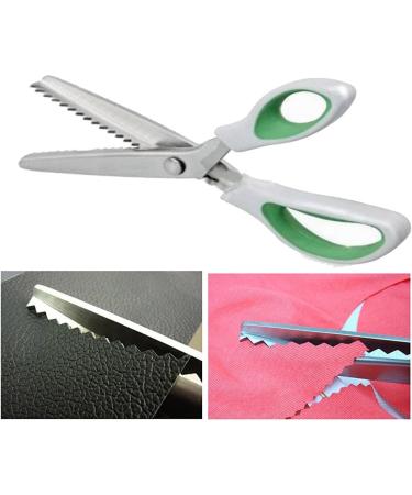 JISTL Green Pinking Shears - Crafts Zig Zag Sewing Scissors with Comfort Grips - Buy Online on GoSupps.com