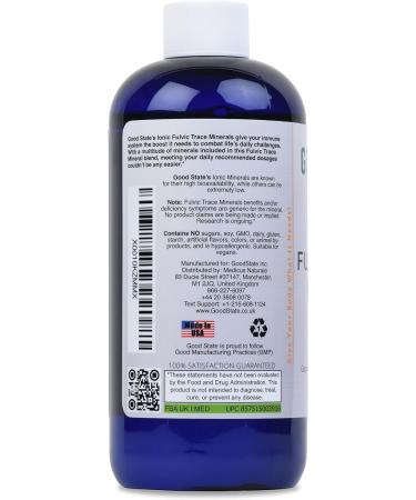 Good State Ionic Trace Minerals with Fulvic Acid - Immune System Boost - 96 Servings, 125 Mg - 16 Fl oz - Buy Online on GoSupps.com