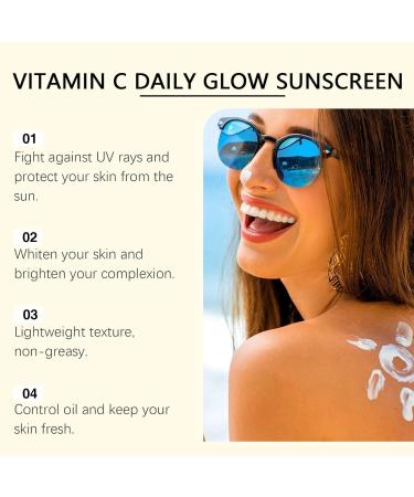 Generisch 2 Pack Vitamin C Sunscreen Vitamin C with Turmeric Sunscreen SPF 50+ Protects and Corrects Sun Damage for Face and Neck Non-Greasy Sunscreen - Buy Online on GoSupps.com