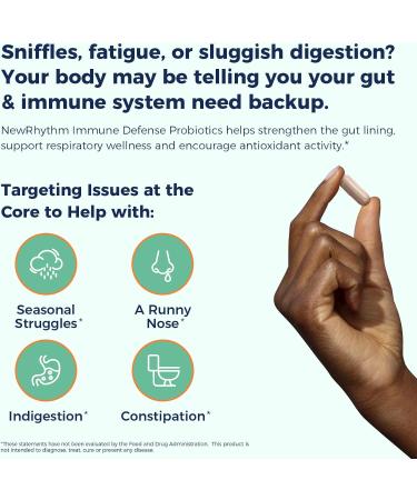 NewRhythm Probiotics for Immune Support Akkermansia Probiotic Supplement for Women & Men 30 Billion CFU 16 Strains Plus Zinc Vitamin C & D3 Elderberry & Echinacea Non-GMO 30 Capsules - Buy Online on GoSupps.com