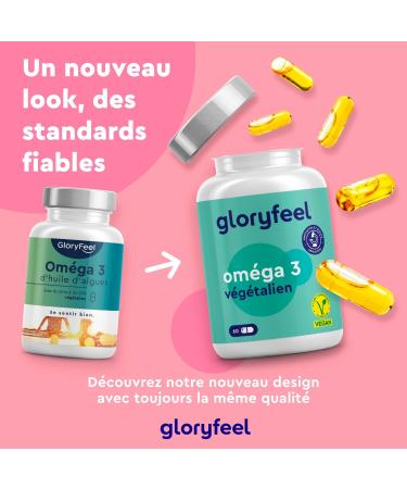 Omega 3 Vegan (1440mg per Daily Dose) Algae Oil Fatty Acid Concentrate with 432mg DHA and 216mg EPA Contributes to Normal Heart Function 60 Capsules 100% Plant and Sustainable - Buy Online on GoSupps.com