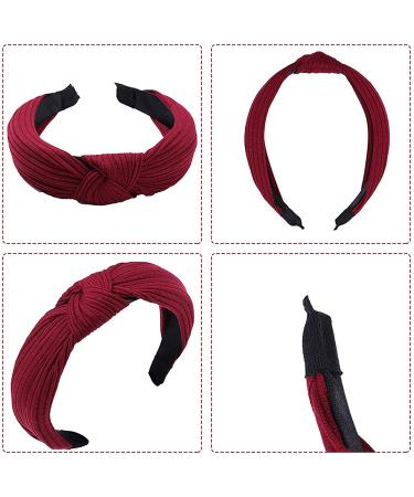 Ondder Knotted Headbands for Women 10 Pack - Fashionable Solid Color Wide Headbands for Thin Thick Hair - Top Knot Cute Assorted Headbands - Turban Hairbands - Buy Online on GoSupps.com