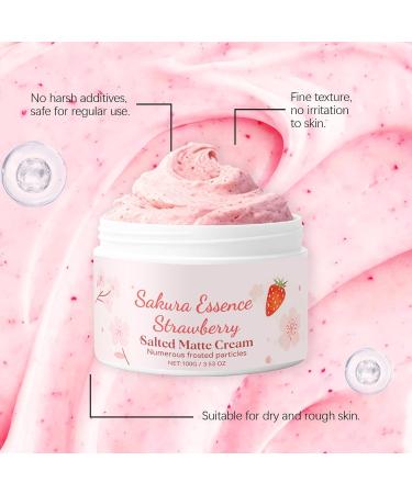 Cherry Blossom & Strawberry Sugar Scrub Exfoliating Body & Foot Scrub Gentle Skin Exfoliator for Body Care Polish Away Dead Skin Cells Unclog Pores Improve Skin Texture Sweet Scent Bodys Exfoliator - Buy Online on GoSupps.com
