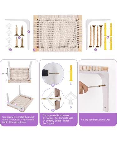 BEBOBLY Floating Cat Wall Shelves and Perch | Modern Hanging Hammock Bed for Indoor Cats | Wall Mounted Kitten Furniture for Sleeping and Playing - Buy Online on GoSupps.com