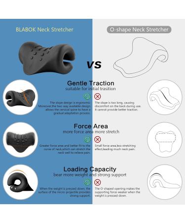 BLABOK Neck Stretcher - Relieve Neck Pain & Align Cervical Spine | Black Neck Saver for Ultimate Comfort - Buy Online on GoSupps.com