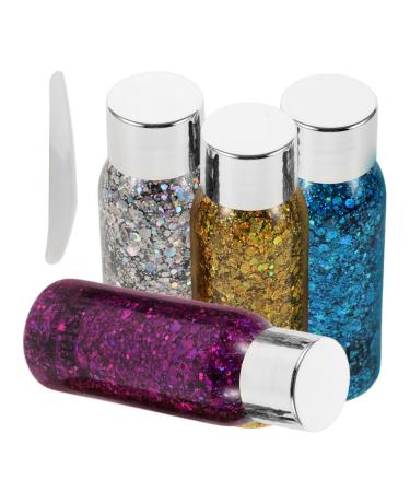 DRESSOOS 4pcs Set Colorful Eye Shadow Spray Glitter Body Glitter Spray Rainbow Face Glitter Liquid