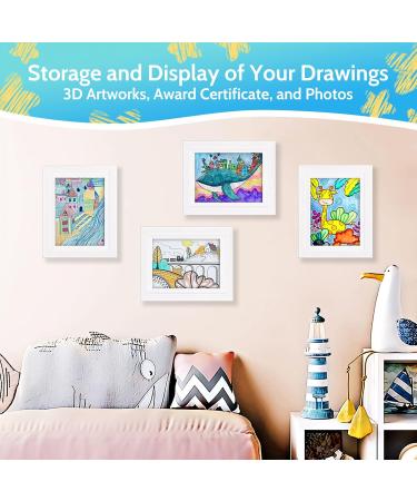 Qwyzor A4 Children's Art Frame - Display 150 Drawings with Front Opening Design | Perfect Picture Frame for Kids' Artwork - Buy Online on GoSupps.com