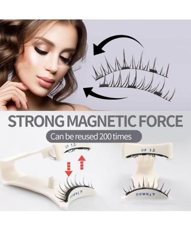 Magnetic Eyelash Magnetic False Eyelash Set with Curler Reusable and Waterproof False Eyelash Natural Looking Cat Eye Magnetic Eyelash Magnetic Eyelashes without Eyeliner No Glue Needed(H2806) - Buy Online on GoSupps.com
