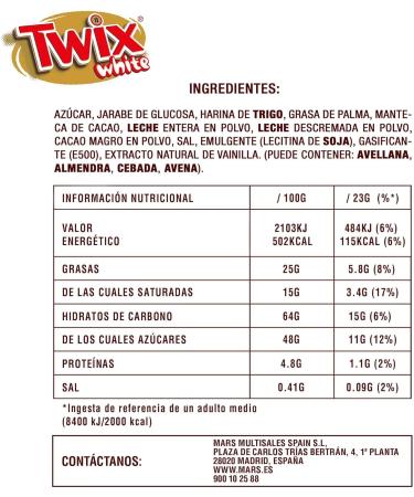  M&M's TWIX - White chocolate caramel and biscuit bars - 5 x 46g bags - 230g - Buy Online on GoSupps.com