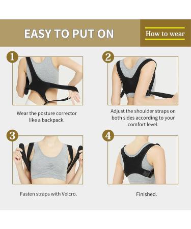 Posture Corrector for Women & Men | Adjustable Back Brace & Shoulder Support | Relief for Back Pain & Improved Clavicle Posture - Buy Online on GoSupps.com