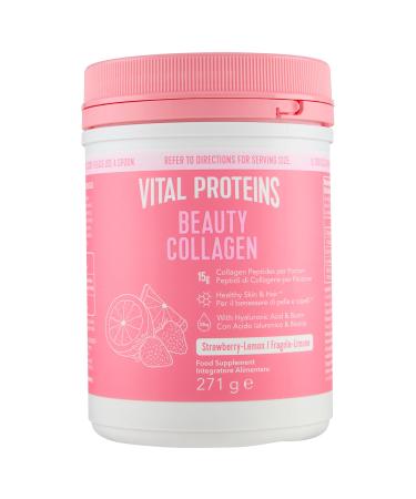 Vital Proteins Vital Proteins Beauty Collagen with Hyaluronic Acid & Biotin Hydrolyzed Collagen Supplement Powder Strawberry Lemon Skin Hair & Nails 15g Collagen Peptides Per Serving 271g