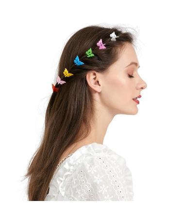 Funtopia Butterfly Hair Clips - 72Pcs Small Claw Clips for Girls & Women in 18 Assorted Colors - Non Slip Mini Plastic Hair Jaw Clips with Box Package - Buy Online on GoSupps.com