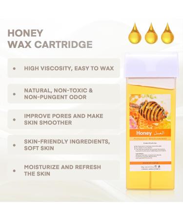 Topdirect Roll on Waxing Set - Hair Removal Wax Warmer with 2 Honey Cartridges Wax Strips & Sensitive Skin Oil for Women | International Shipping - Buy Online on GoSupps.com