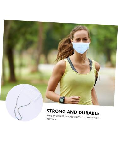 Minkissy 4-Piece Adjustable Mask Chain & Glasses Straps | Stylish Face Cover Rope Lanyards & Bead Chains for Masks - Buy Online on GoSupps.com