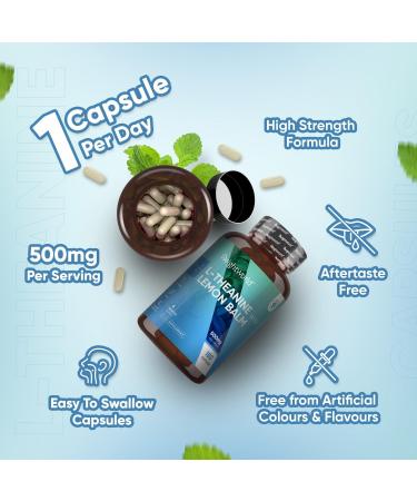 L Theanine 400mg - 6 Months Supply (180 Vegan Capsules) | Natural Nootropic Supplement | High Strength Amino Acid | Gluten Free - Buy Online on GoSupps.com