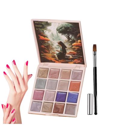 Solid gel nail polish | 16 solid magnetic gel colors for decoration | Magnetic glitter cat design for women summer and Valentine's Day