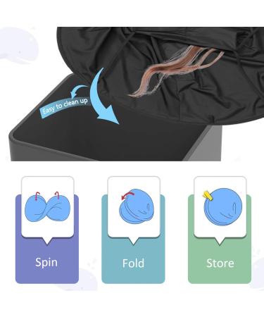 Gusto Hairdressing Salon Cape - Professional Hair Cutting Cloak & Apron Tool with Neck Brush - Black - Buy Online on GoSupps.com