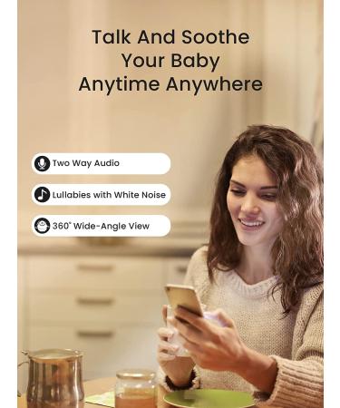 2K Smart Baby Monitor with Crying Alert & Lullabies | 360 Pan & Tilt | AI Snapshot & Playback | Sleep Analytics | No Monthly Fees | Two-Way Talk - Yellow - Buy Online on GoSupps.com