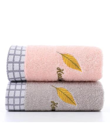 Littleleafb towels pure cotton facial cleaning thick absorbent soft household adults men and women for bathing wiping the face lint -free 2 pieces