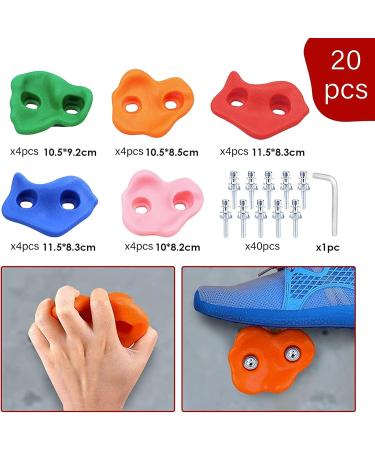 Jiuzcare 20-Pack Children s Climbing Handles & Stones - Indoor/Outdoor Multicolored Climbing Wall Accessories for Kids - Buy Online on GoSupps.com