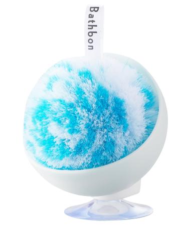 Yamazaki Sangyo 178810 Bath Bon-kun Sponge Washbasin Clean Pom Pom with Case Antibacterial Blue