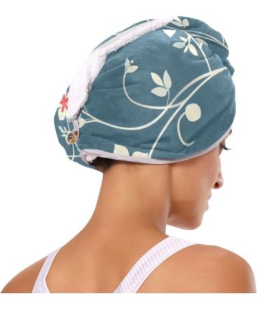 Small Wildflowers Hair Towel 2 Pack | Super Absorbent Quick Dry Hair Turbans for Women & Girls - Buy Online on GoSupps.com