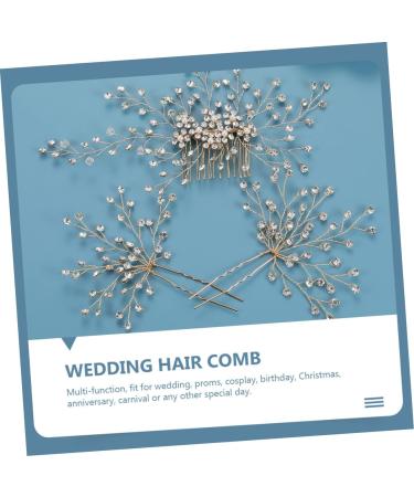 minkissy 4 Sets bridal headwear Crystal Side Bridal Comb Wedding Bridal Hairpin bridal hair for wedding rhinestone hair accessories Wedding Hair Pin Hair Comb rhinestones clip Diamond bride - Buy Online on GoSupps.com