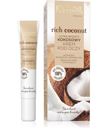 Eveline Cosmetics Rich Coconut Eye Cream 20ml | Ultra-Rich Hydration for Bright Eyes - Buy Now! - Buy Online on GoSupps.com