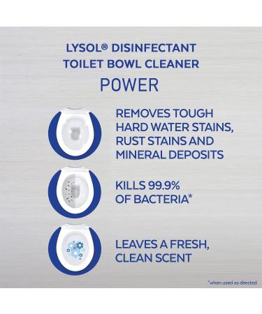 Lysol Toilet Bowl Cleaner Power For Cleaning and Disinfecting Stain Removal 10x cleaning actions 1420ml Pack of 2 (2 x 710ml) - Buy Online on GoSupps.com